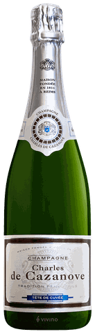 CHAMPAGNE CHARLES DE CAZANOVE BRUT TÊTE DE CUVÉE,Chardonnay , Pinot Noir , Pinot Meunier