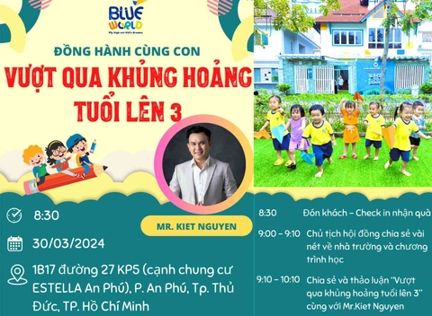 ĐĂNG KÝ THAM GIA MIỄN PHÍ HỘI THẢO: ĐỒNG HÀNH CÙNG TRẺ VƯỢT QUA KHỦNG HOẢNG TUỔI LÊN BA