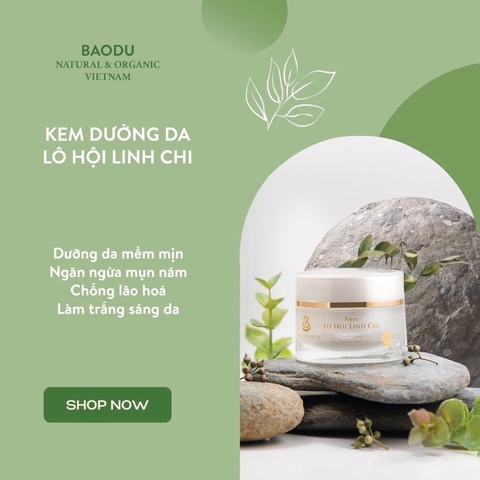 Kem Dưỡng Lô Hội Linh Chi, Dưỡng Trắng Da, Ngăn Ngừa Mụn Nám 100% Natural - Chính Hãng SAFEMALL