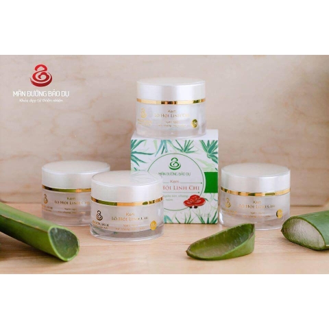 Kem Dưỡng Lô Hội Linh Chi, Dưỡng Trắng Da, Ngăn Ngừa Mụn Nám 100% Natural - Chính Hãng SAFEMALL