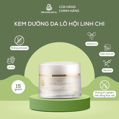 Kem Dưỡng Lô Hội Linh Chi, Dưỡng Trắng Da, Ngăn Ngừa Mụn Nám 100% Natural - Chính Hãng SAFEMALL