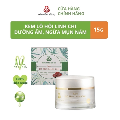 Kem Dưỡng Lô Hội Linh Chi, Dưỡng Trắng Da, Ngăn Ngừa Mụn Nám 100% Natural - Chính Hãng SAFEMALL