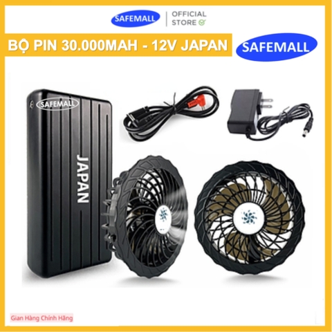 Áo Điều Hoà Gile Nhật Bản Pin 30.000 mah Sử Dụng Liên Tục 16 Đến 20 Tiếng - Chính Hãng SafeMall