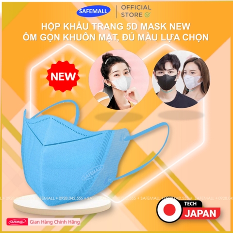 [RẺ VÔ ĐỊCH] Thùng 200 / 100 Chiếc Khẩu Trang 5D Mask 3 Lớp Kháng Khuẩn Chính Hãng - SAFEMALL Official