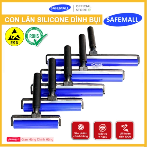 Cuộn Con Lăn Dính Bụi Silicon 10cm, 15cm, 20cm, 30cm inch Điện Tử, Bán Dẫn, Phòng Sạch Chính Hãng SafeMall