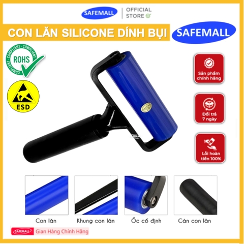Cuộn Con Lăn Dính Bụi Silicon 10cm, 15cm, 20cm, 30cm inch Điện Tử, Bán Dẫn, Phòng Sạch Chính Hãng SafeMall