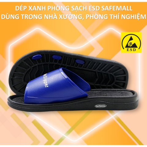 Dép Bảo Hộ Xan Chống Tĩnh Điện Phòng Sạch Chất Liệu PU PVC Độ Bền Cao, Êm Chân, Dép ESD - Chính Hãng SAFEMALL