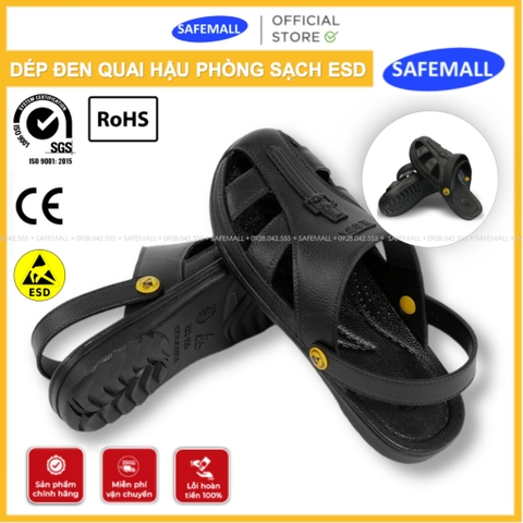 Sục Quai Hậu Phòng Sạch Chống Tĩnh Điện ESD - Dép Phòng Sạch Bảo Hộ Lao Động PU PVC Độ Bền Cao - Chính Hãng SAFEMALL