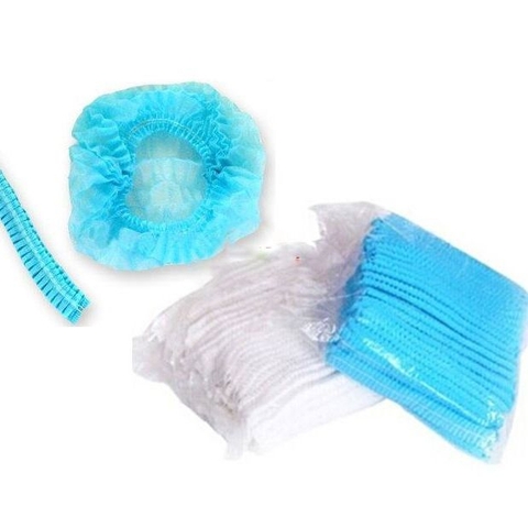 Sỉ 100 Bọc Tóc Con Sâu Phòng Sạch, Mũ Trùm Vải Không Dệt Tĩnh Điện, Nón Y Tế, Thẩm Mỹ, Spa - Chính Hãng SAFEMALL