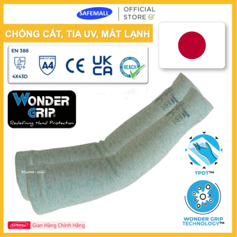 Ống Tay Chống Cắt Thể Thao Wonder Grip WG-1000 Dệt Từ Sợi Làm Mát, Chống Nắng Thấm Hút Mồ Hôi - SAFEMALL Chính Hãng