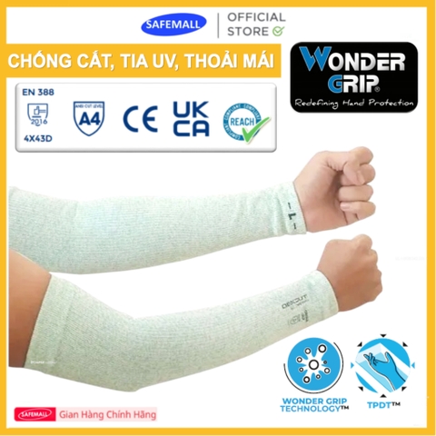Ống Tay Chống Cắt Thể Thao Wonder Grip WG-1000 Dệt Từ Sợi Làm Mát, Chống Nắng Thấm Hút Mồ Hôi - SAFEMALL Chính Hãng