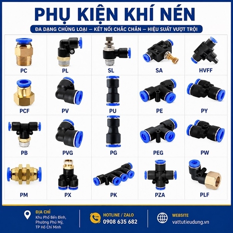 Cung Cấp Phụ Kiện Khí Nén Tại Yên Bái Chính Hãng – Giá Tốt, Giao Hàng Nhanh
