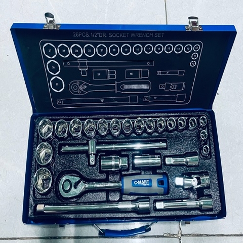 Bộ tuýp nối 1/2″ 26 chi tiết CK0010-TZ C-MART