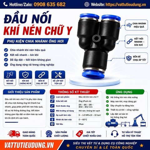 ĐẦU NỐI KHÍ NÉN CHỮ Y