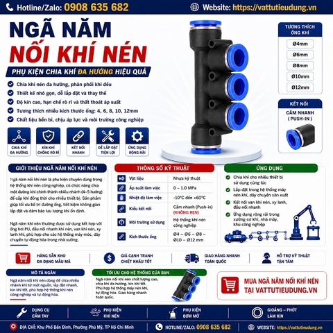 NGÃ NĂM NỐI KHÍ NÉN