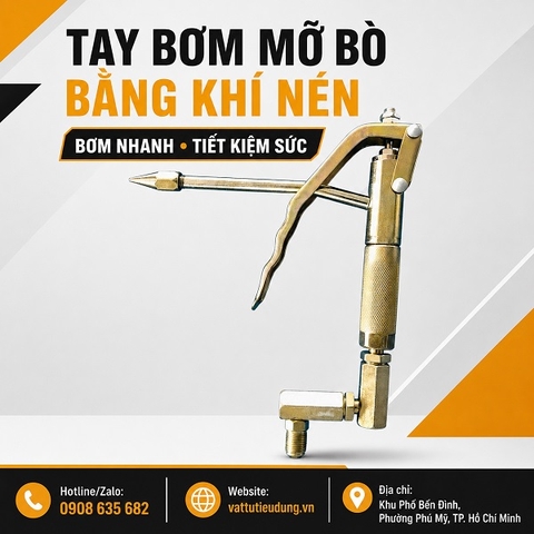 Tay Bơm Mỡ Bò Bằng Khí Nén