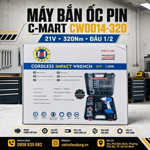 Máy Bắn Ốc Pin CW0014-320 C- Mart
