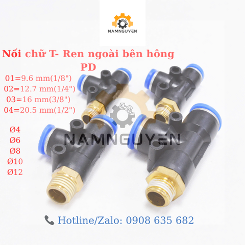 Nối chữ T- Ren ngoài bên hông