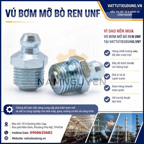 VÚ BƠM MỠ BÒ REN UNF