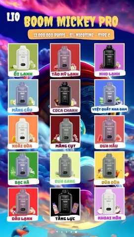 Giới thiệu và review chi tiết LIO Boom Mickey Pro 12000 hơi (50mg) – Pod 1 Lần