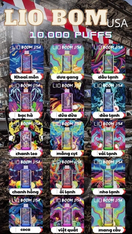 Review sản phẩm LIO BOOM Lisa 10000 Hơi (50mg) – Pod 1 Lần