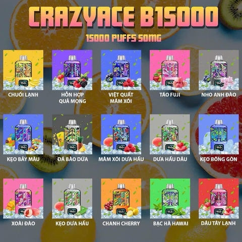 Review chi tiết Crazyace B15000 15000 Hơi (50mg) - Pod 1 lần