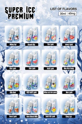 Review chi tiết chai juice Super Ice Premium Saltnic (30ml/60mg)