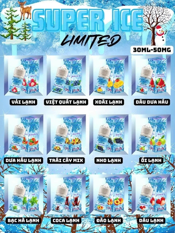 Review chi tiết chai juice Super Ice Limited Saltnic (30ml/50mg)