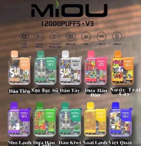 Review chi tiết sản phẩm MiOU V3 12000 Hơi (50mg) – Pod 1 Lần