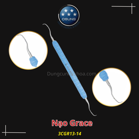 Dụng cụ nạo Gracey Osung - Curette Gracey, Tay cầm bằng nhựa, cứng 3CRGR