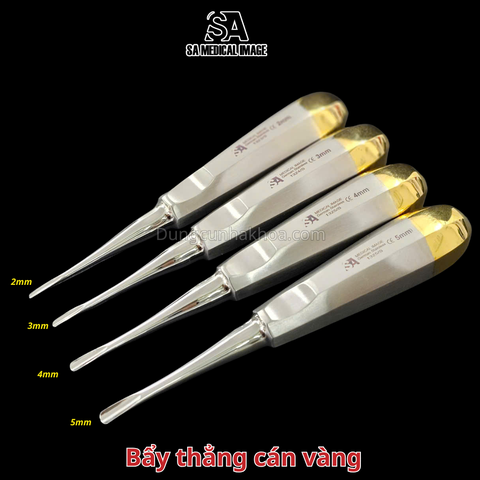 Bẩy nha khoa thẳng cán vàng SA Medical ( thép Đức)