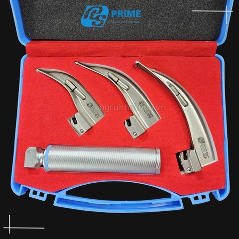 Bộ dụng cụ đặt nội khí quản 3 lưỡi ( Bộ đèn soi thanh quản)