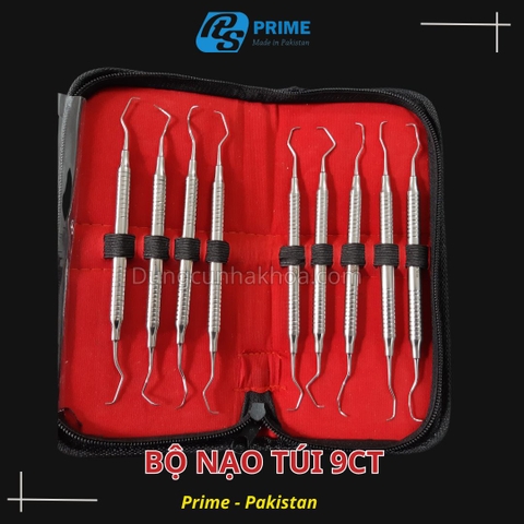 Bộ dụng cụ nạo túi nha chu 9 chi tiết Prime- Parkistan