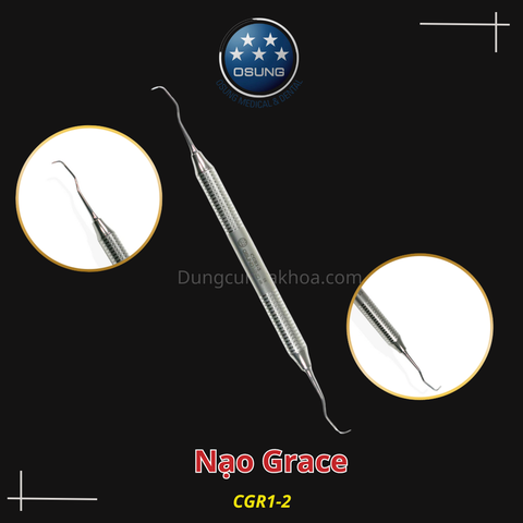 Cây nạo túi Gracey Curette - Metal handle Osung (Cái)