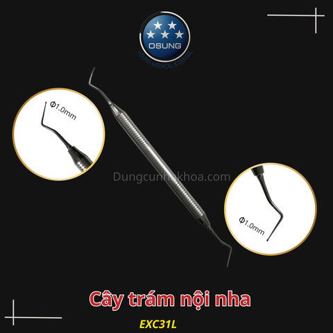 Cây nạo nội nha - Endodontic Excavator Metal handle Osung