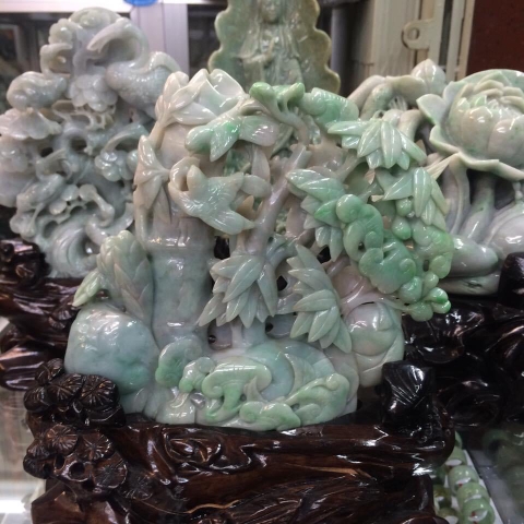 Tượng Như Ý Cát Tường Cẩm Thạch Thiên Nhiên