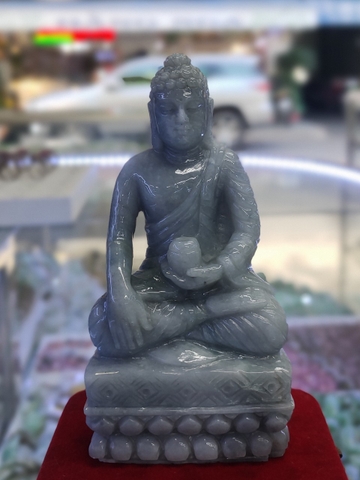 TƯỢNG PHẬT BỔN SƯ THÍCH CA CẨM THẠCH TÍM THIÊN NHIÊN