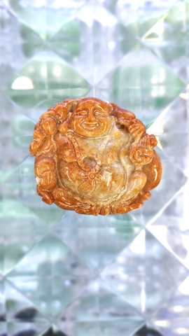 Phật Di Lặc Huyết Vàng Cẩm Thạch A Thiên Nhiên