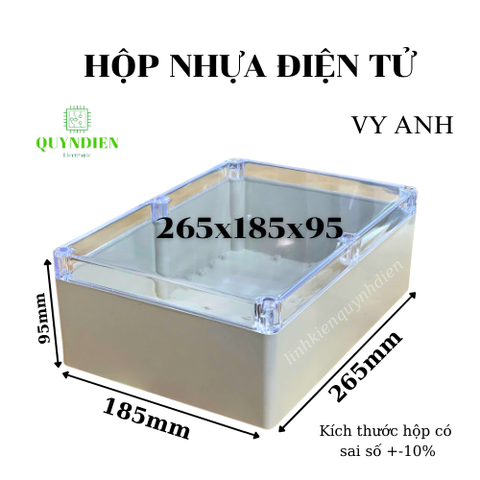 Hộp Vy Anh 265x185x95mm Màu Trắng Nắp Trong