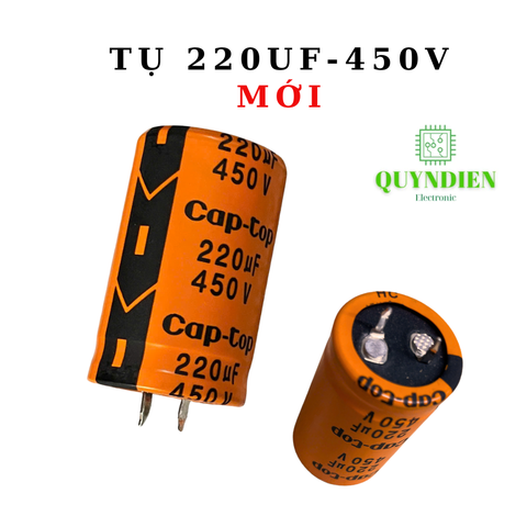 Tụ Lọc Nguồn 220uF 450V DC tụ hóa Cap-Top mới