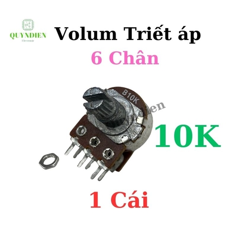 Volum biến trở Triết áp đôi 6 chân WH148 B10K