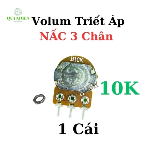 Biến trở 3 chân Volum Triết áp đơn nấc khía B10K