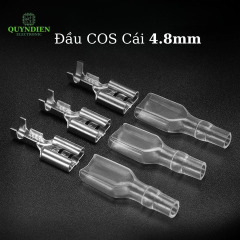Đầu Cos Cái 4.8mm Kèm Vỏ Bọc - Túi 10 Bộ