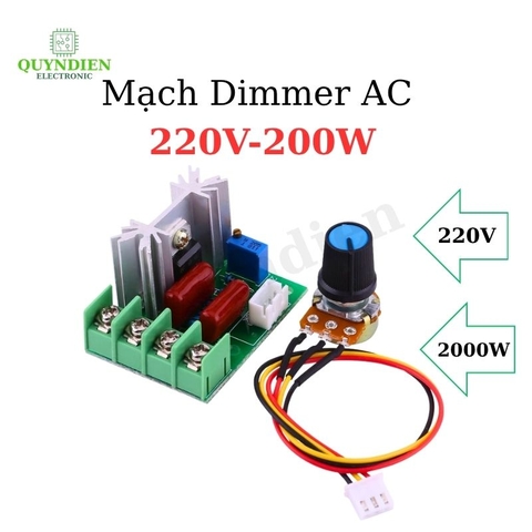 Mạch Dimmer AC 220V-200W Chiết Áp Rời
