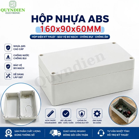Hộp Nhựa WANCHI 160x90x60mm Màu Trắng