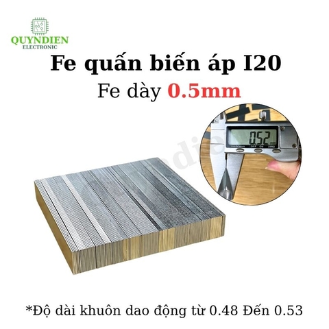 Fe Quấn Biến Áp I20 – Fe Dày 0.5mm - FE chữ I 60mm – Vật Liệu Lõi Biến Áp Cao Cấp