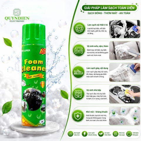 Bọt Tuyết Vệ Sinh Đa Năng FOAMCLEANER 3T - Thùng 12 Chai