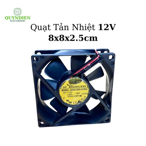 Quạt Tản Nhiệt 12V 8x8x2.5cm 0.25A – Hàng Tháo Máy