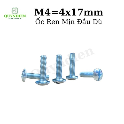 Ốc Vít Đầu Dù Ren Mịn M4x17mm