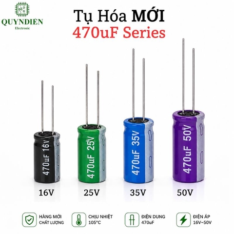 Tụ Hóa 470uF 16V 25V 35V 50V